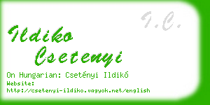 ildiko csetenyi business card