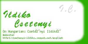 ildiko csetenyi business card